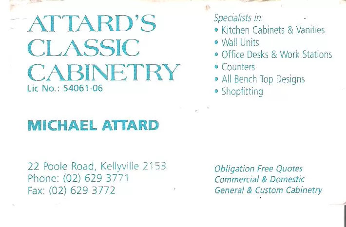 Michael's very first business card!