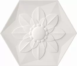 Frozen Garden White Ceramic Flower Crystal