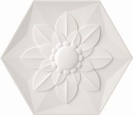 Frozen Garden White Ceramic Flower Crystal