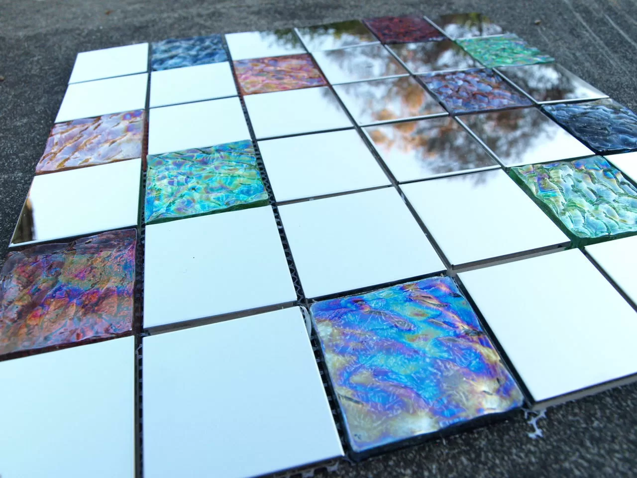 Glass and Stainless Steel Tiles