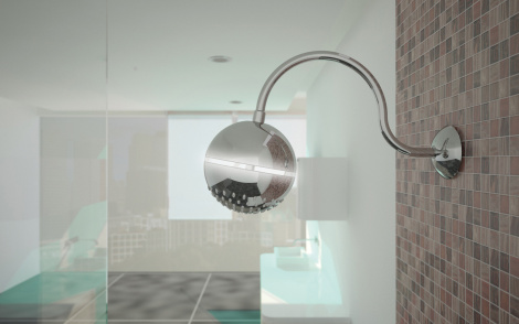Nikles Pearl Luce showerhead with arm - $1051 RRP (in situ)_lr