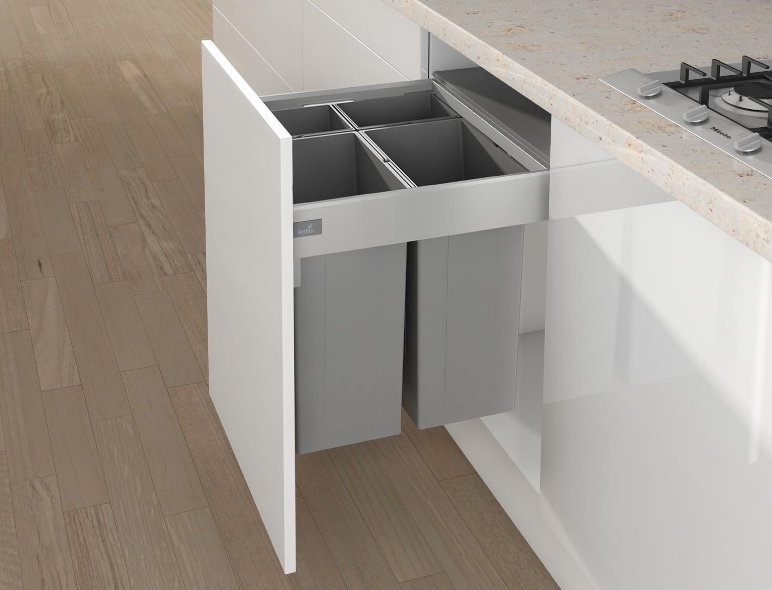 Sige Under Sink Waste Bin 57L - SUWB1257 - Kitchen - Melbourne - by Wilson  & Bradley