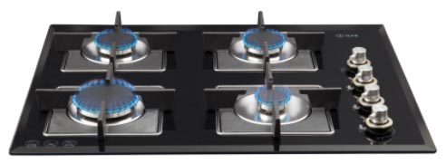 ILVE black glass cooktop