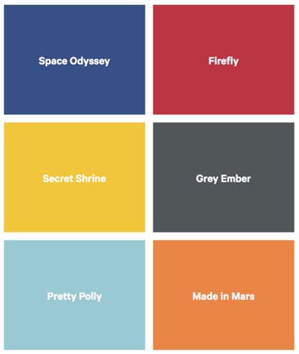 2020 Wattyl colour palettes