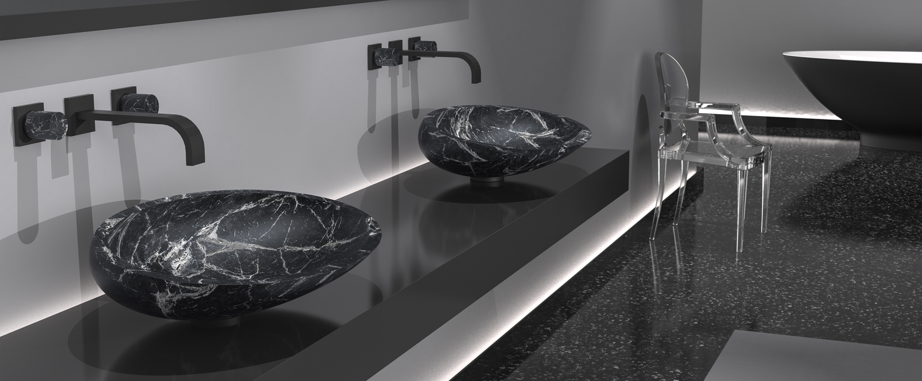 Glass Design marble sinks